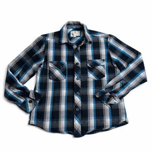 OP Men's Blue and Black Checkered Shirt